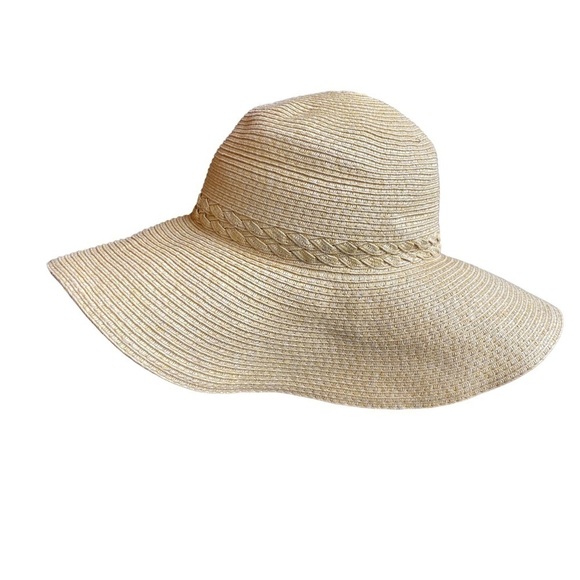 Mint by Goorin Tan Braided 100% Paper Sun Hat Women's Size O/S - Picture 4 of 13